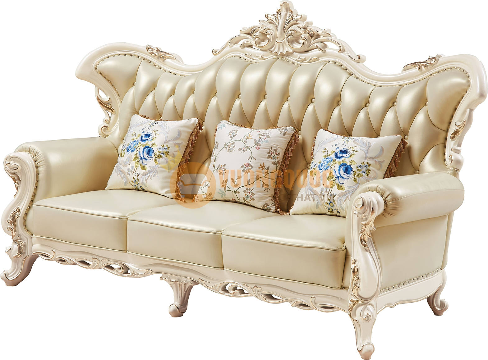 Bộ sofa phòng khách tân cổ điển nhập khẩu FDLA09S